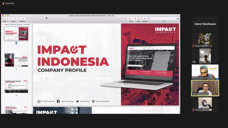 Potret kegiatan LiniMuda melalui Zoom Meeting, Rabu (27/4/2021). (Genta Andalas/Dian Mardhiyyah)