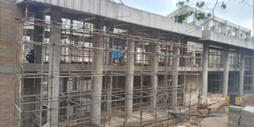 Pembangunan Laboraturium Hukum di Fakultas Hukum Unand sedang berlangsung
Selasa (22/2/2022). (Genta Andalas/Efi Fadhillah).