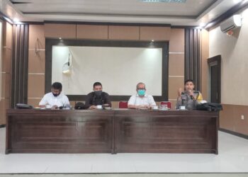 Kegiatan audiensi bersama Bhabinkamtibmas dan Kepala Satpam Universitas Andalas di Fakultas Peternakan pada Senin (14/3/2022). (Genta Andalas/Efi Fadhillah)