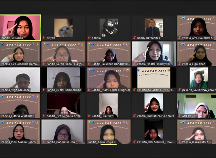 Foto bersama Webinar Deteksi Dini Depresi oleh Avisena Take Care (Avatar)  2022 Fakultas Keperawatan Universitas Andalas, Sabtu (16/4/2022).