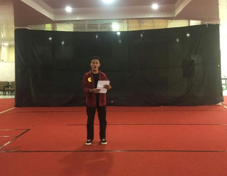 Pelaksanaan salah satu rangkaian lomba Peksima 2022 di gedung Pusat Kegiatan Mahasiswa Universitas Andalas (25/5/2022). (Genta Andalas/Kerina Jefani)