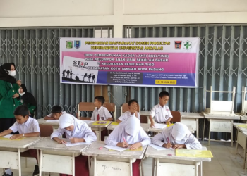 kegiatan kaderisasi tim anti-bulliying di Sekolah Dasar (SD), Selasa (28/6/2022). (Genta Andalas/Dok. Pribadi)