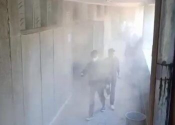 Situasi gedung C 2.1 saat terjadi kebakaran akibat korsleting listrik, Kamis (15/9/2022). (Genta Andalas/Dok. Pribadi)