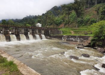 Bendungan Unand, lokasi kejadian satu orang mahasiswa Unand tenggelam, Minggu (2/10/2022) (Genta Andalas/Aisyah Lutfi)