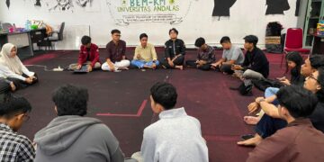 Konsolidasi akbar di gedung PKM UNAND pada Sabtu, (13/62026) (Genta Andalas/Maulina)
