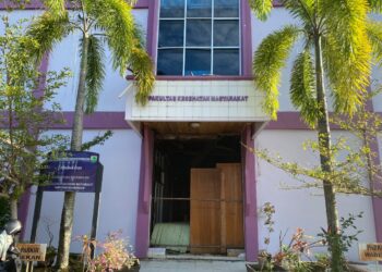 Potret Gedung FKM Jati yang hingga saat ini masih terbangkai pada Kamis (16/7/2026) (Genta Andalas/ Zaki Latif Bagia Rahman)